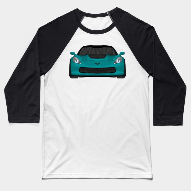 Z06 TEAL Baseball T-Shirt by VENZ0LIC